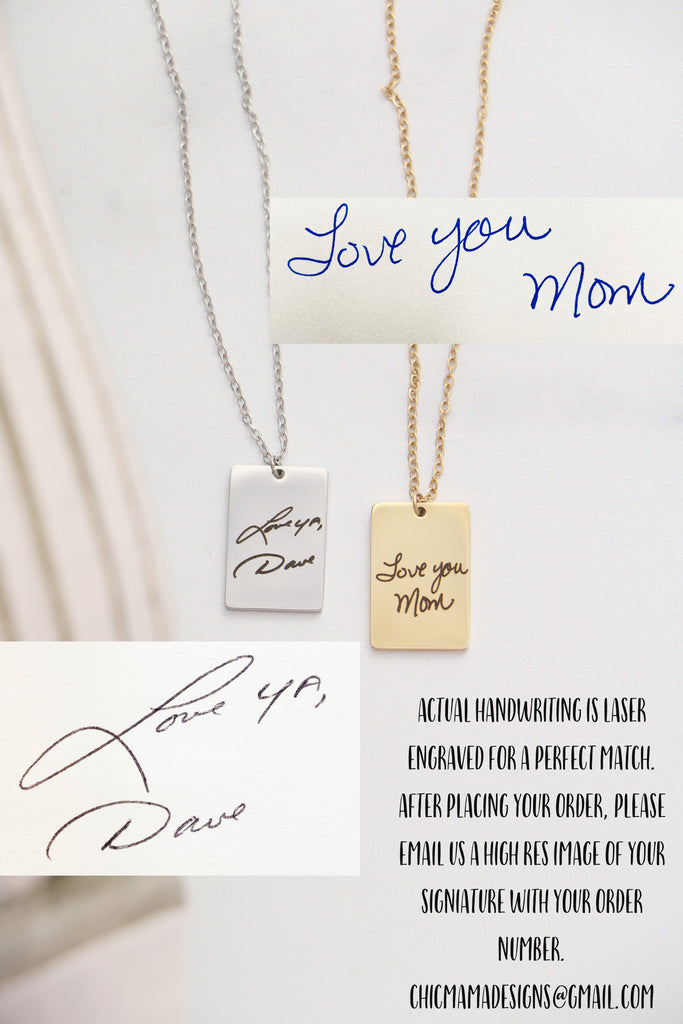 Buy Handwriting Necklace, Custom Gold Engraved Pendant, Actual Handwriting  Jewelry, Memorial Gift, Gift for Mother, Gift for Her Online in India - Etsy