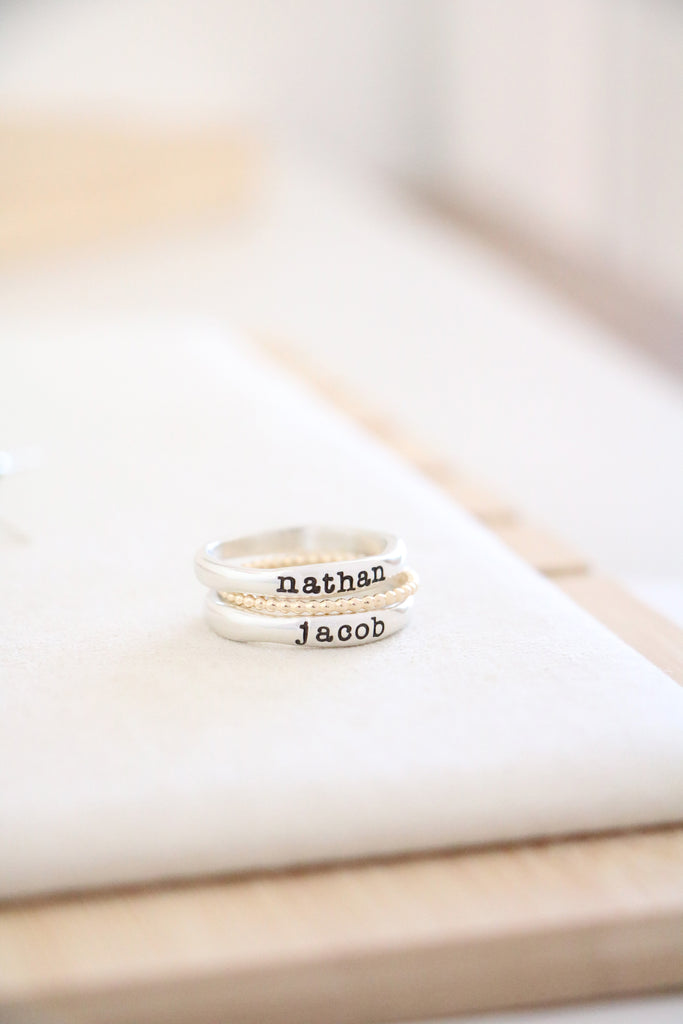 Engraved Silver Ring - Men's Name Ring by Talisa - Christmas gifts